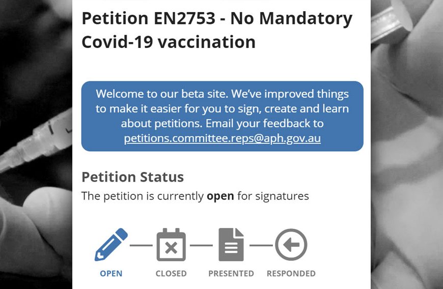 Petition Opposing Mandatory Vaccinations Gathers Over 260k Signatures