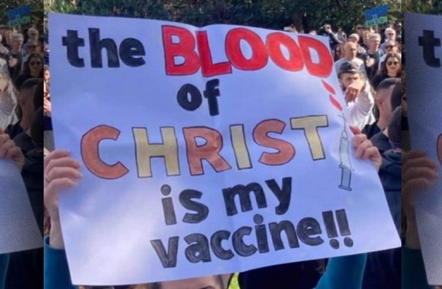 “The Blood of Christ is My Vaccine”