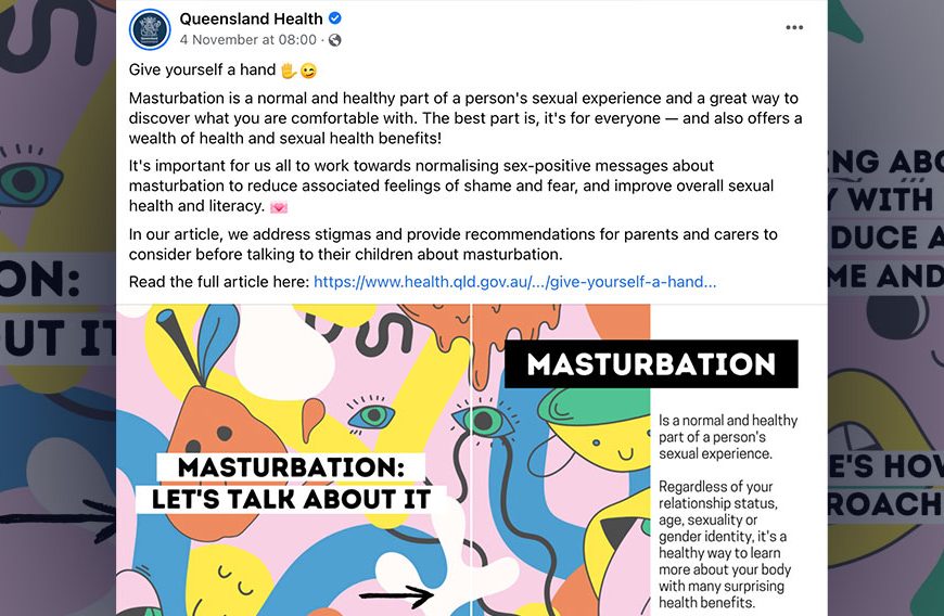 QLD Government Says It’s Normal for Children to Masturbate: “Some Toddlers Touch Their Genitals to Self-Soothe”