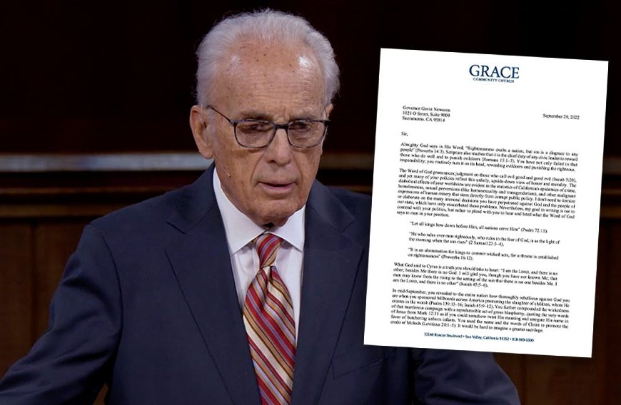 John MacArthur Pens Powerful Open Letter to Governor Newsom For Using Jesus’ Words to Promote Baby Killing