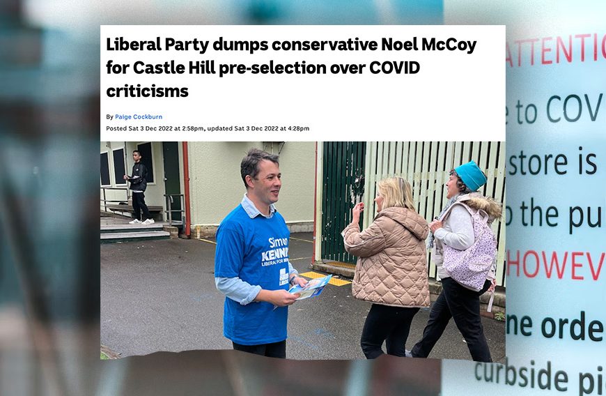 Liberal Party Left Faction Blocks Pro-life, Anti-lockdown Candidate
