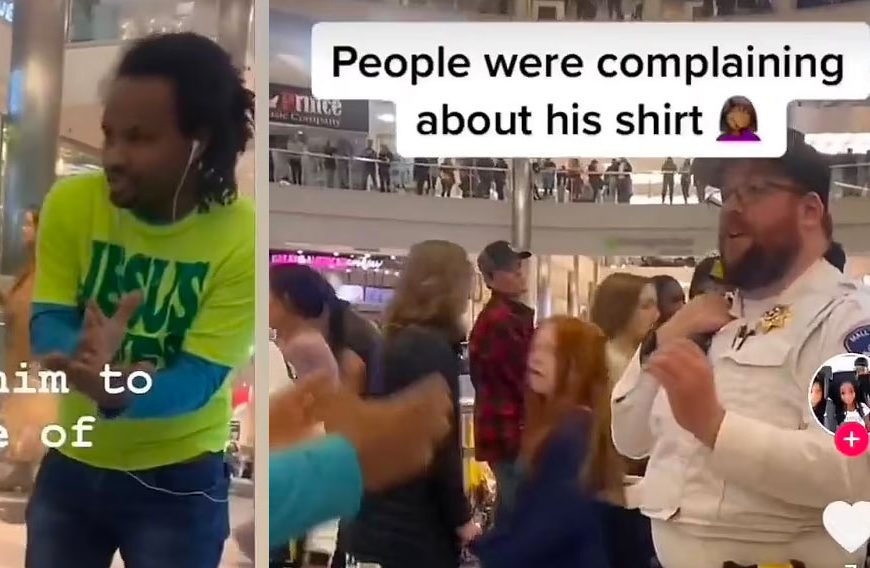 WATCH: Mall Cops Demand Christian Man Remove “Jesus Saves” T-Shirt