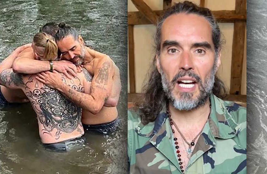 Russell Brand’s Baptism Cursed by Leftwing Media: ‘Brand Deserves E Coli for This Ludicrous Spectacle’