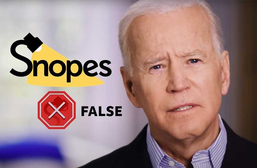 Biden Elected on a Lie: Snopes Smashes Democrat “Trump Is a Racist” Talking Points