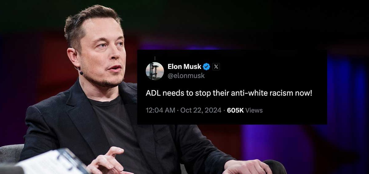 Elon Musk Accuses ADL of “Anti-White Racism”