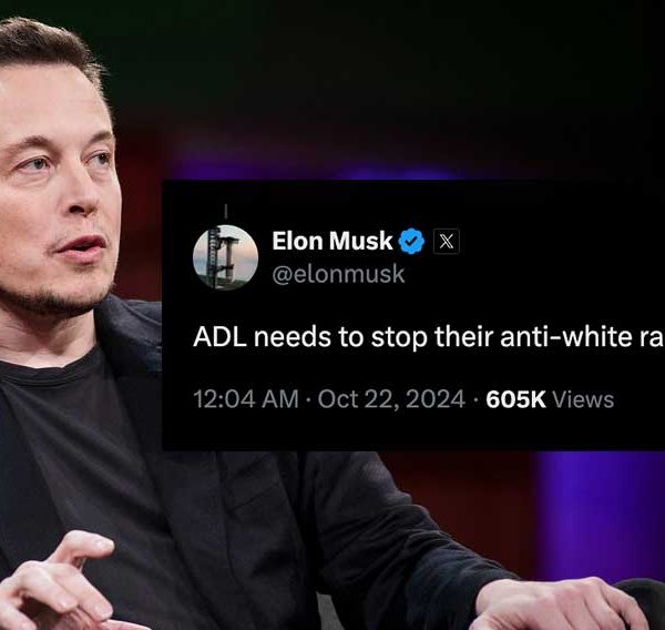 Elon Musk Accuses ADL of “Anti-White Racism”