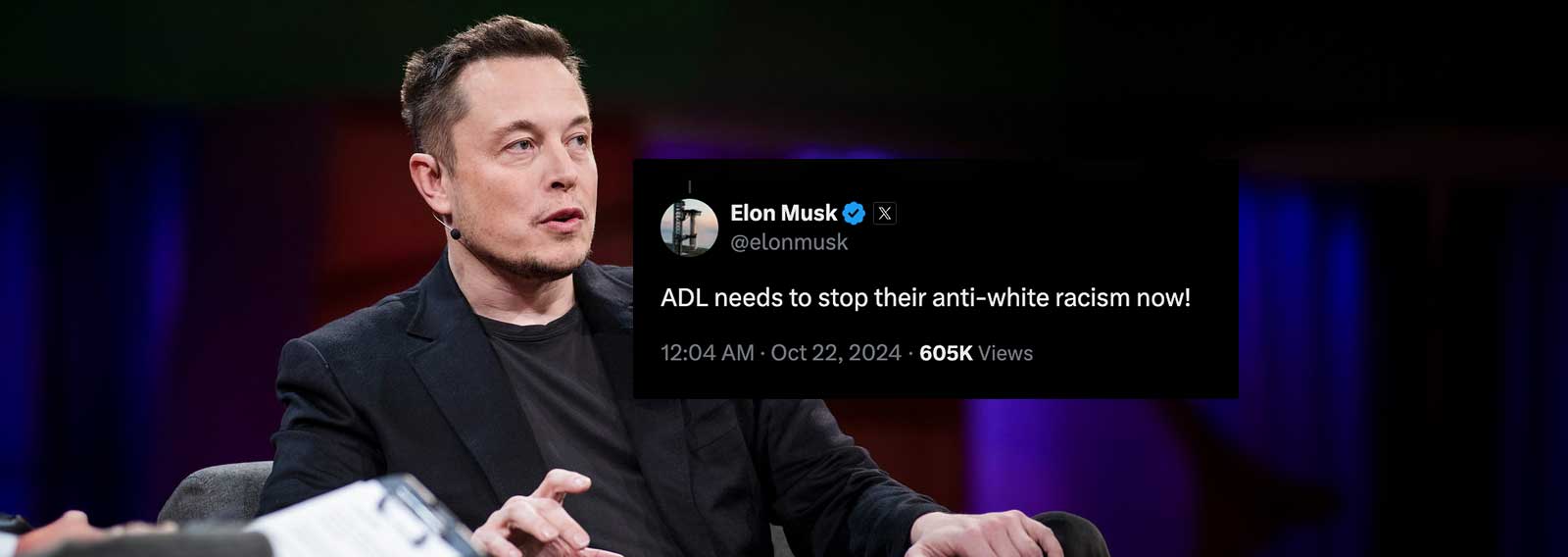 Elon Musk Accuses ADL of "Anti-White Racism"